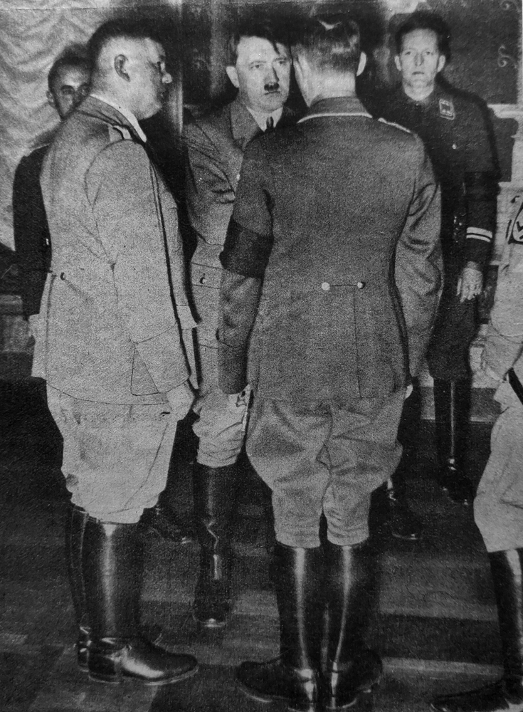 Adolf Hitler greets SA officers at the SA-Führertagung in Friedrichroda
